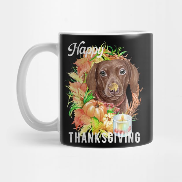 Dachshund Dog Owner Thanksgiving Celebration Harvest Theme by Sniffist Gang